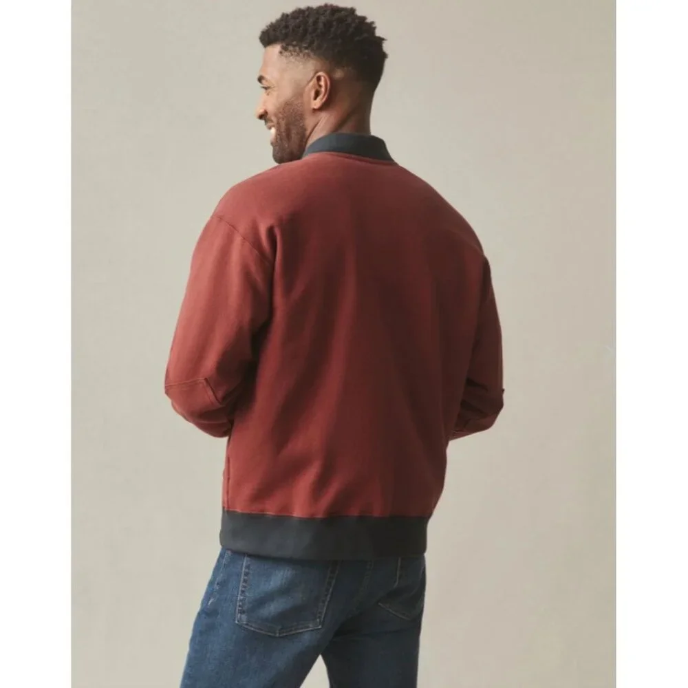 NEW American Giant Mens XL Fleece Bomber Jacket Full Zip‎ Up